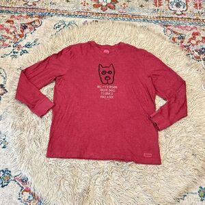 Life is good crusher long sleeve tee dog shirt size XL